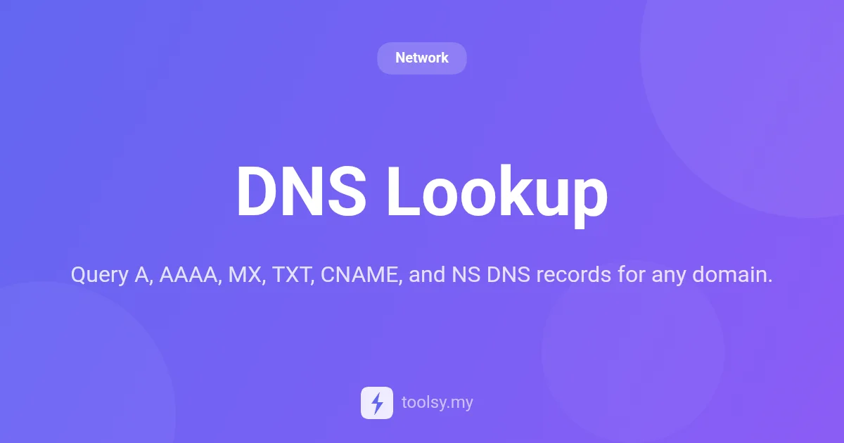 DNS Lookup Guide: Query A, MX, TXT, and CNAME Records Easily
