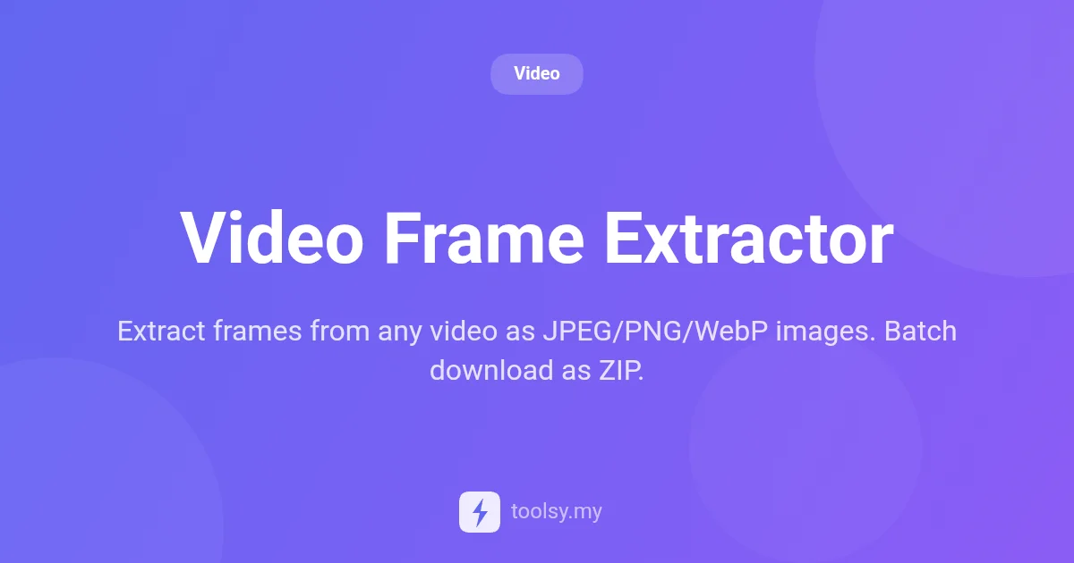 How to Extract High-Quality Frames from Video Files Locally