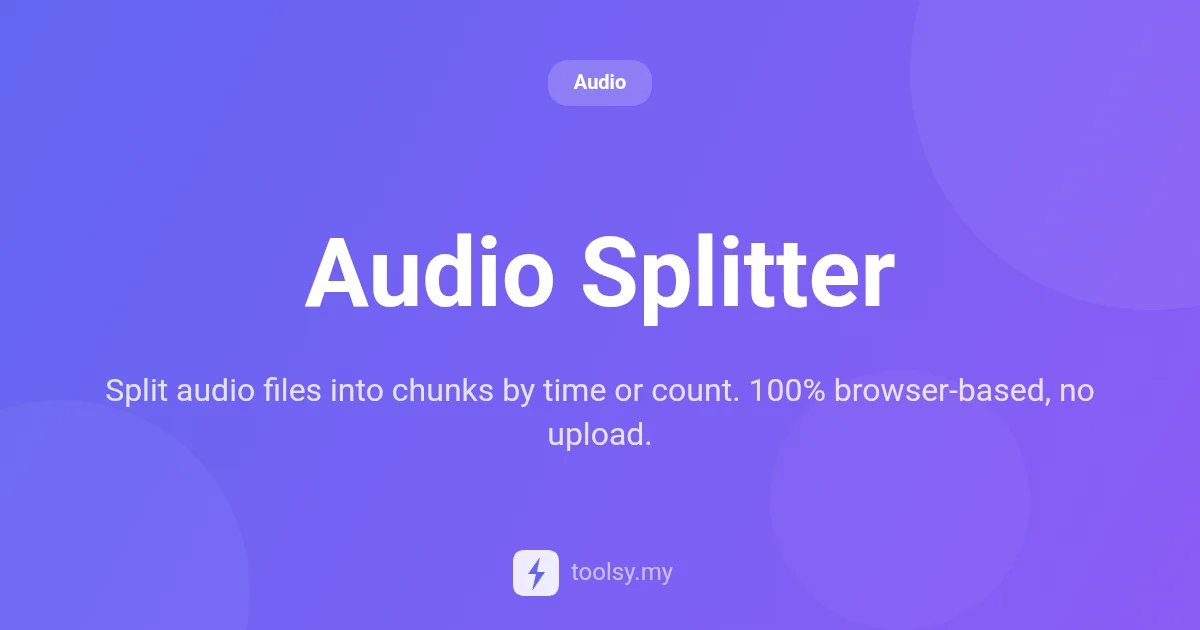 How to Split Audio Files Locally: The Ultimate Guide to Audio Splitter