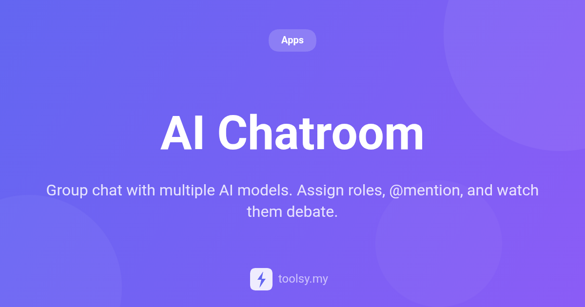 AI Chatroom: Host Multi-Model Group Chats with GPT, Claude & Gemini