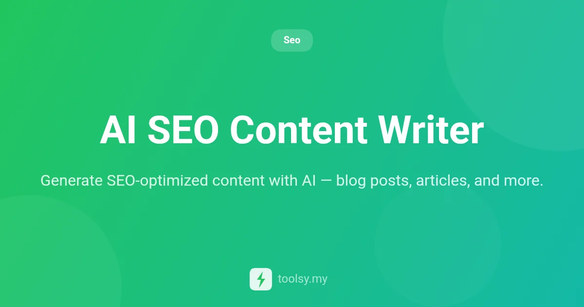 Boost Your Rankings with the AI SEO Content Writer Tool