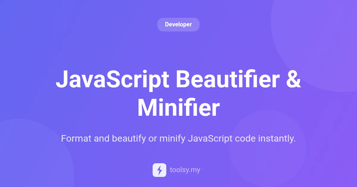 Master Your Code: The Ultimate JavaScript Beautifier & Minifier Guide