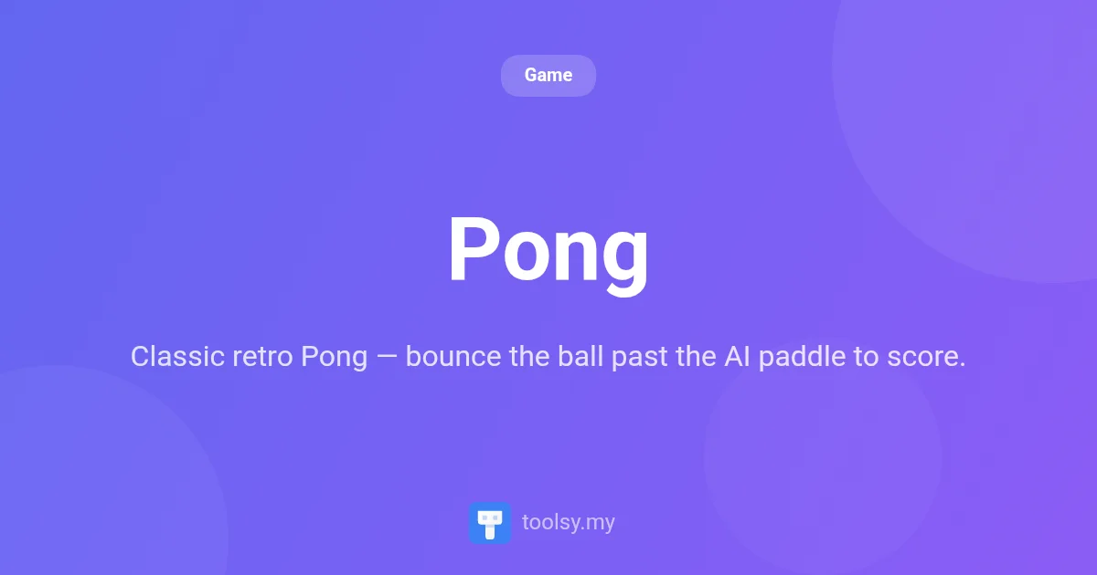 How to Play Pong: Master the Original Browser Arcade Classic