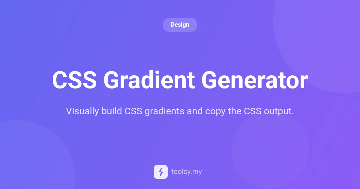 Master CSS Gradients with the Visual CSS Gradient Generator tool