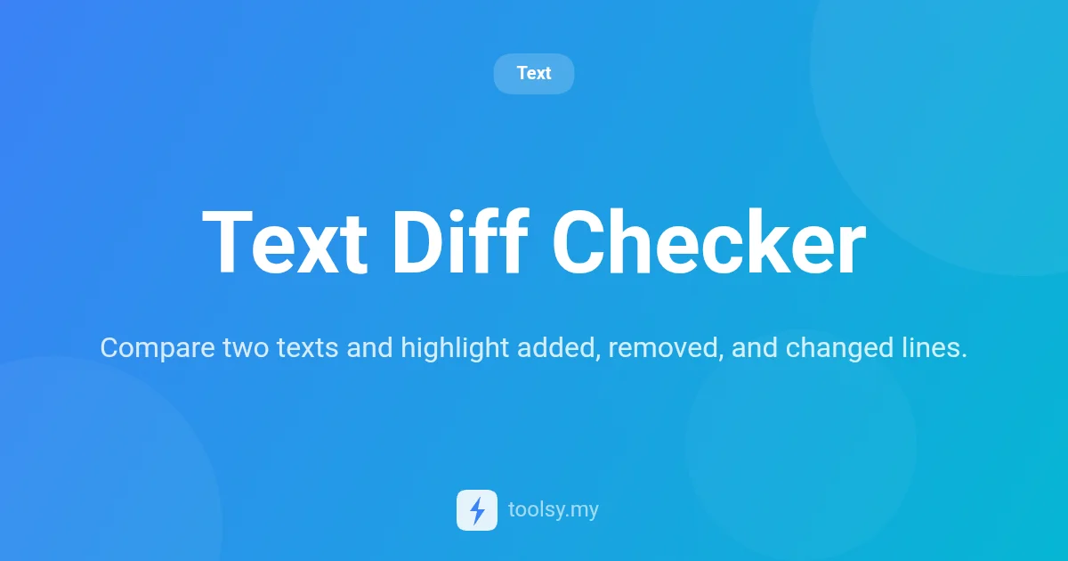 Text Diff Checker: Compare Two Texts Side-by-Side and Highlight Changes
